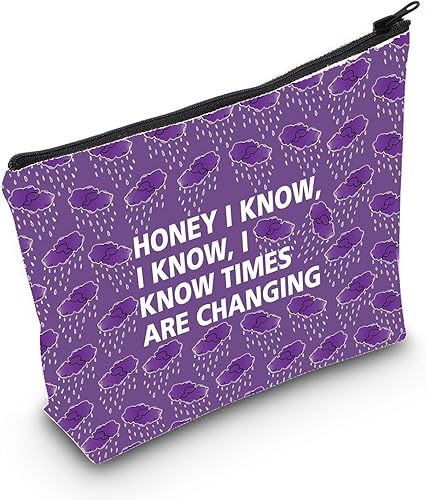 Miniatura 10 de WZMPA Bolsa de maquillaje para fanáticos de la música, regalo inspirado en la música, miel I Know I Know I Know, bolsa de maquillaje con cremallera