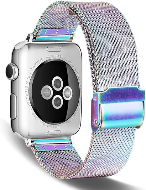 Amazon Co Jp Watch Series 3 38mmバンド Tabcaseファッション ステンレススチールメッシュストラップ 調節可能なクラスプストラップ交換 Appleストラップ38mm 40mm Iwatchシリーズ1 2 3 4 5と互換性あり マルチカラー 家電 カメラ