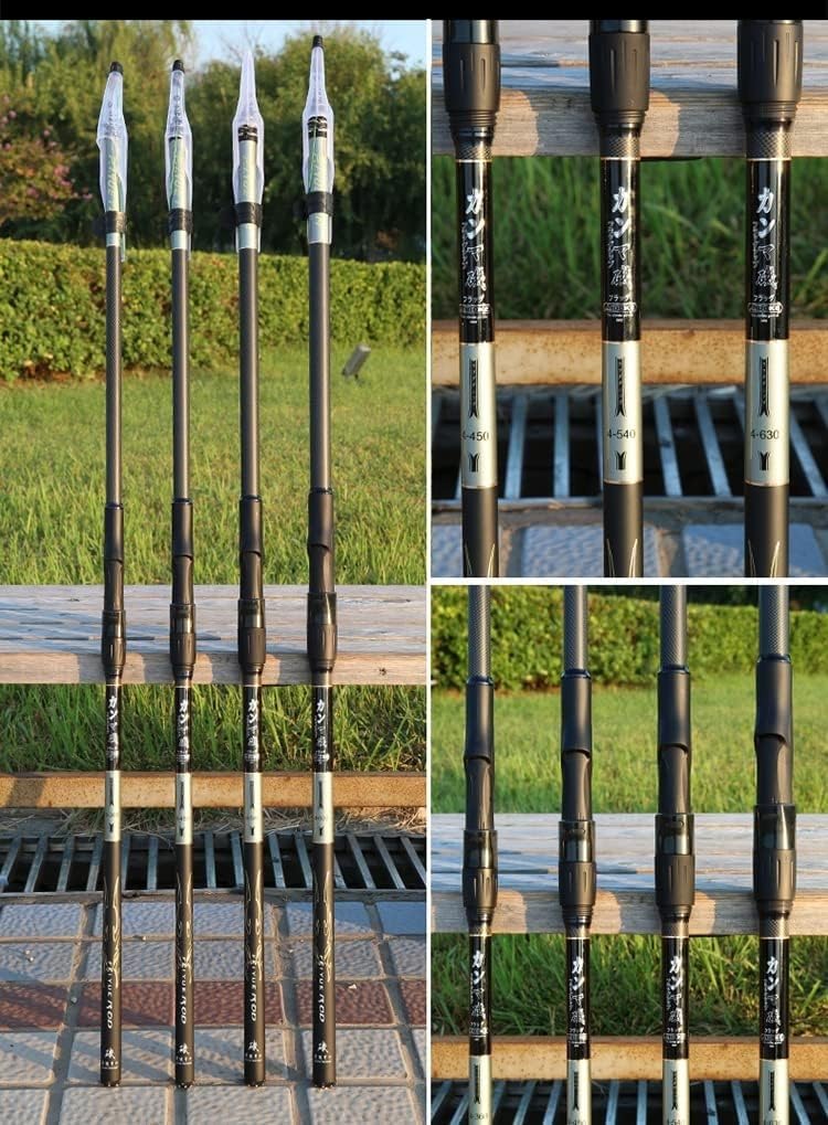 Canne a Peche au Coup Telescopique Puissance télescopique Rocher Canne à pêche de Haute qualité 2.7m-6.3.0M en Fibre Carbone for Carp Feeder Bateaux Rod Voyage Mer