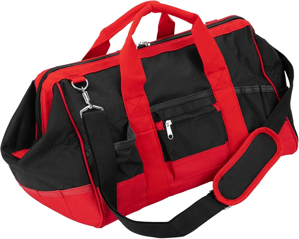 MTX Level Black Bolsa para Ferramentas – 32 Bolsos, 460 × 280 × 305 mm, Lona Reforçada e Alta Capacidade