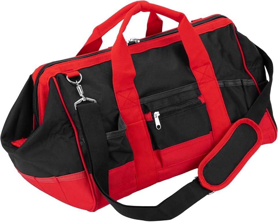 MTX Level Black Bolsa para Ferramentas – 32 Bolsos, 460 × 280 × 305 mm, Lona Reforçada e Alta Capacidade