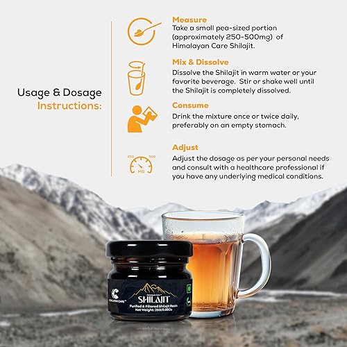 Miniatura 5 de Himalayan Care  Resina Shilajit orgánica pura, grado oro, más potente, fuente natural de energía de refuerzo, ácido fúlvico y más de 85 minerales