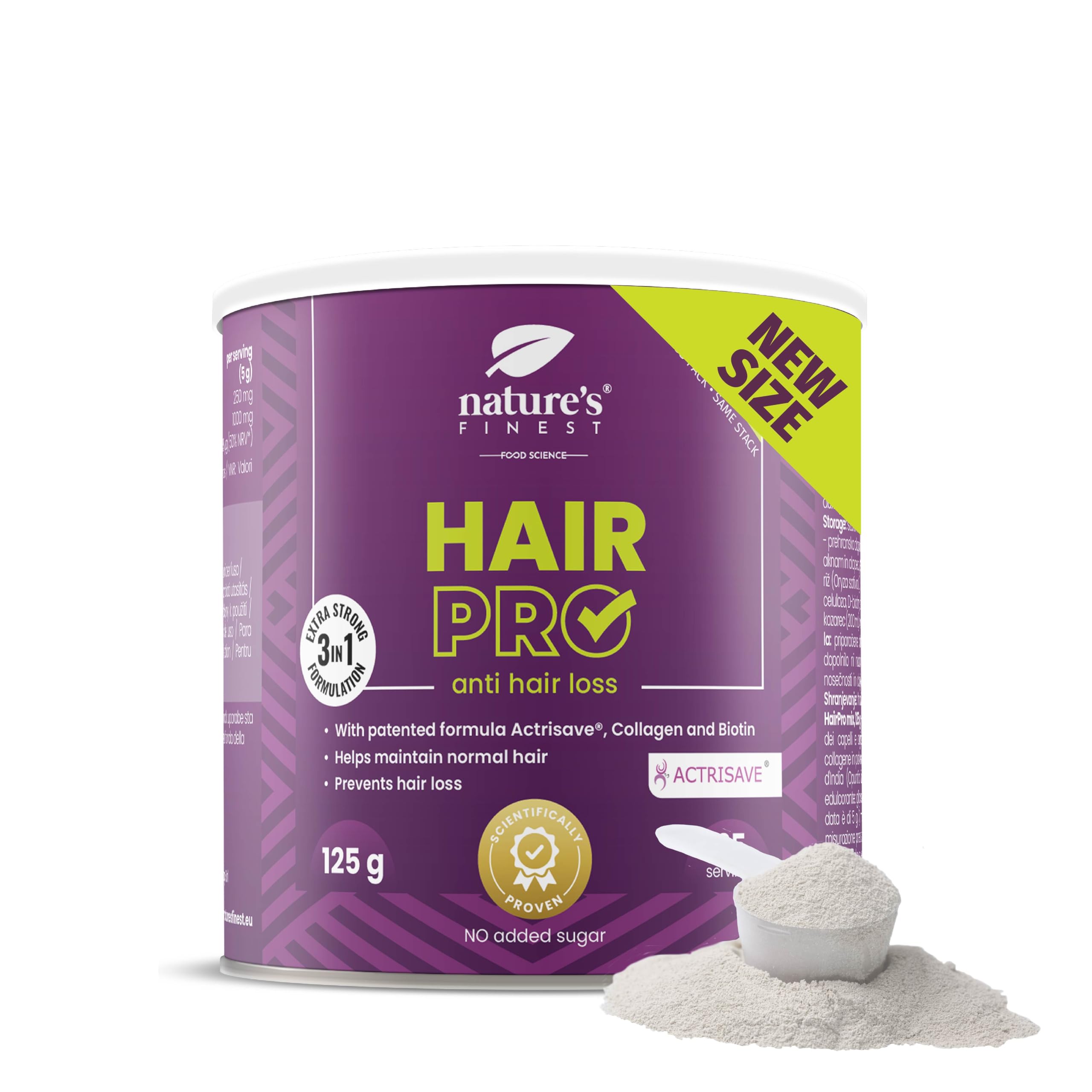 Nature's Finest by Nutrisslim Hair PRO: 3in1 Hair Loss Prevention Formula, Hair Drink with Patented Actrisave Extract, Hair Burst Vitamins for Men, Biotin Hair Growth Supplement