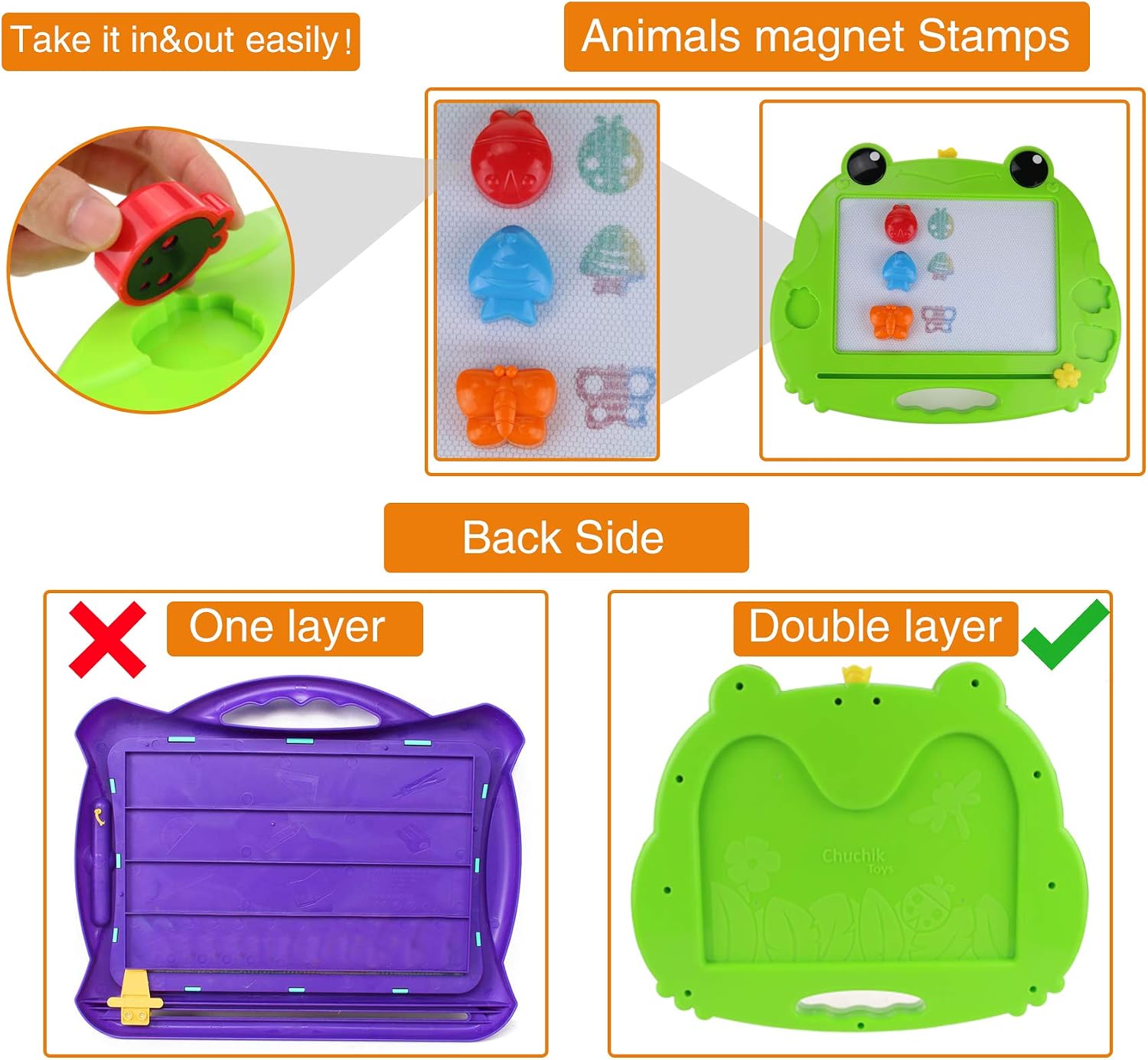 CHUCHIK Magnetic Drawing Board (Green)