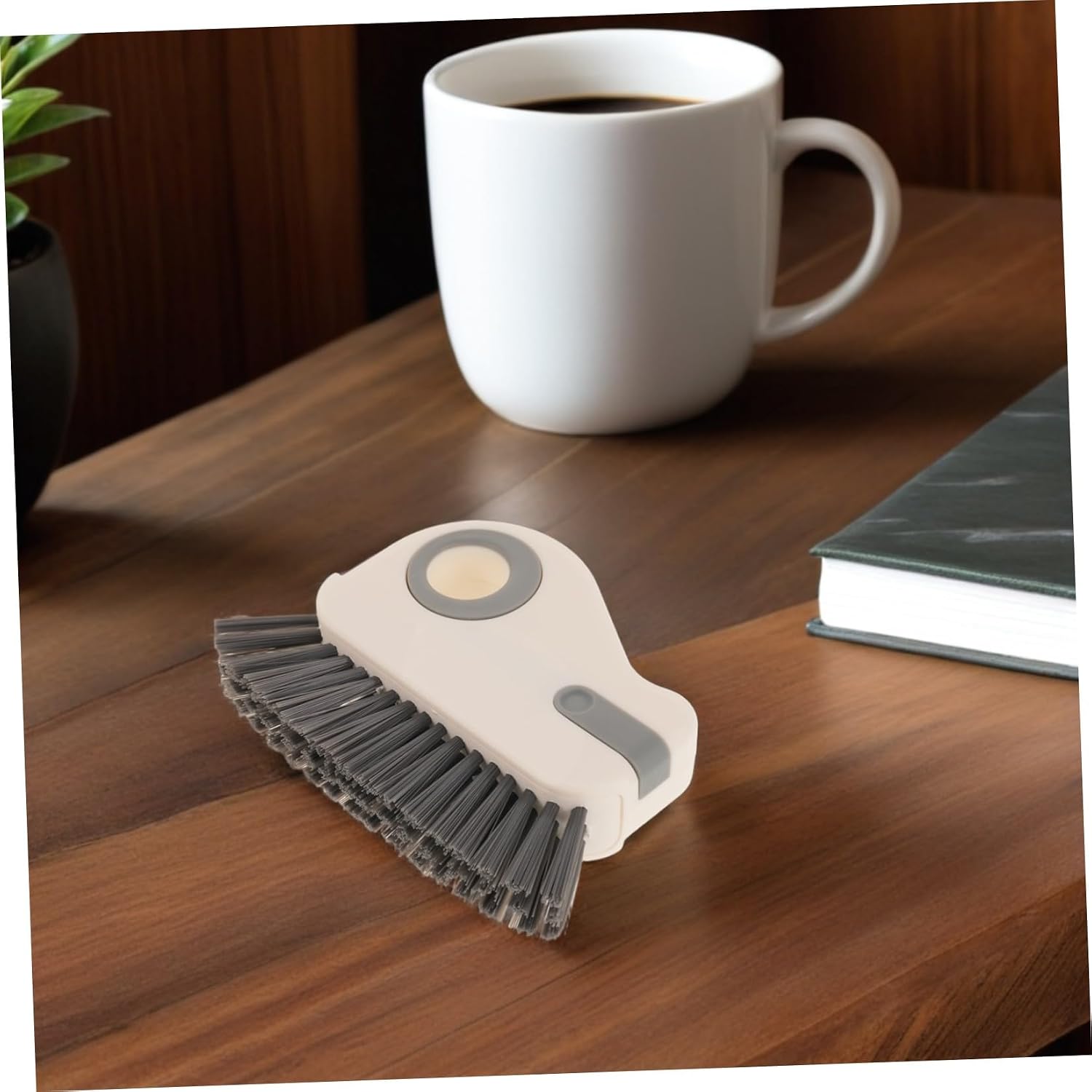 ABOOFAN Window Track Cleaning Brush Marine-Inspired Tool with Hard Bristle 2pcs and Built-in Scraper, Versatile Crevice Cleaner for Efficient for Shower Door Grooves and Window Tracks