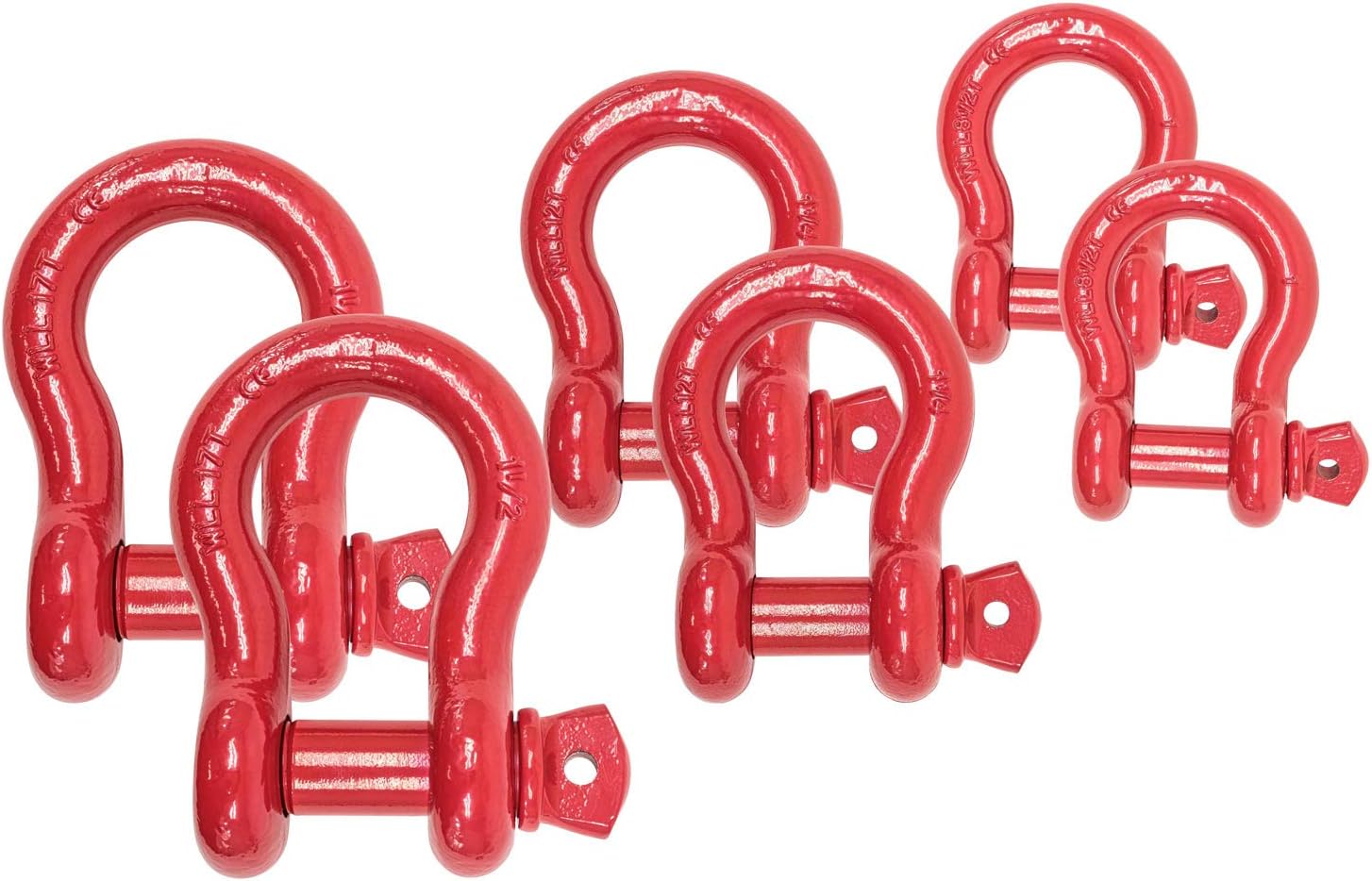 Mytee Products Custom Anchor Shackle Screw Pin, Carbon Steel Kit 6 Pieces