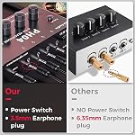Fosi Audio PH04 4 Channel Headphone Amplifier Stereo Audio Amp with 12V 1.5A Power Adapter Ultra-Compact Portable Headphone Splitter for Studio and Stage (PH04)