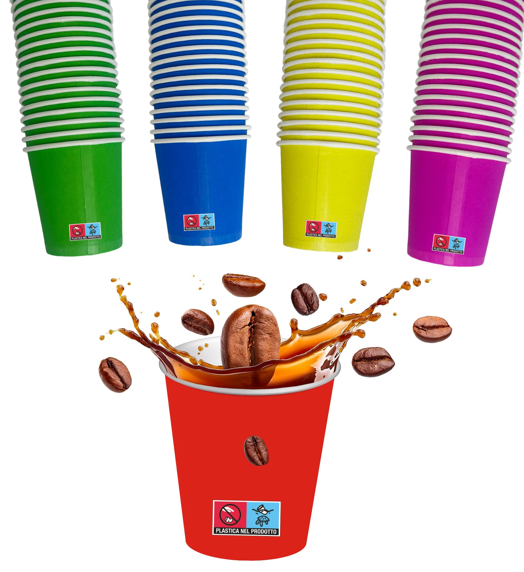 SWEEPING,1000 Bicchierini Caffè monouso,tazzine caffe in carta da 75ml (6000)