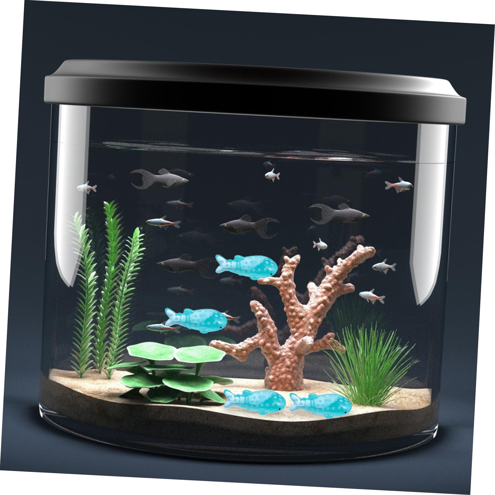 Housoutil 150piezas Adornos De Acuario De Ballena De Decoración De Paisaje para Peceras Mini Ornamentos De Accesorios para Acuarios De Agua Dulce y Salada