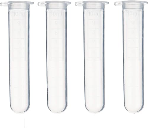 Eowpower 50pcs 10ml Plastic Vial Tube Centrifuge Sample Storage Container Liquid Tubes