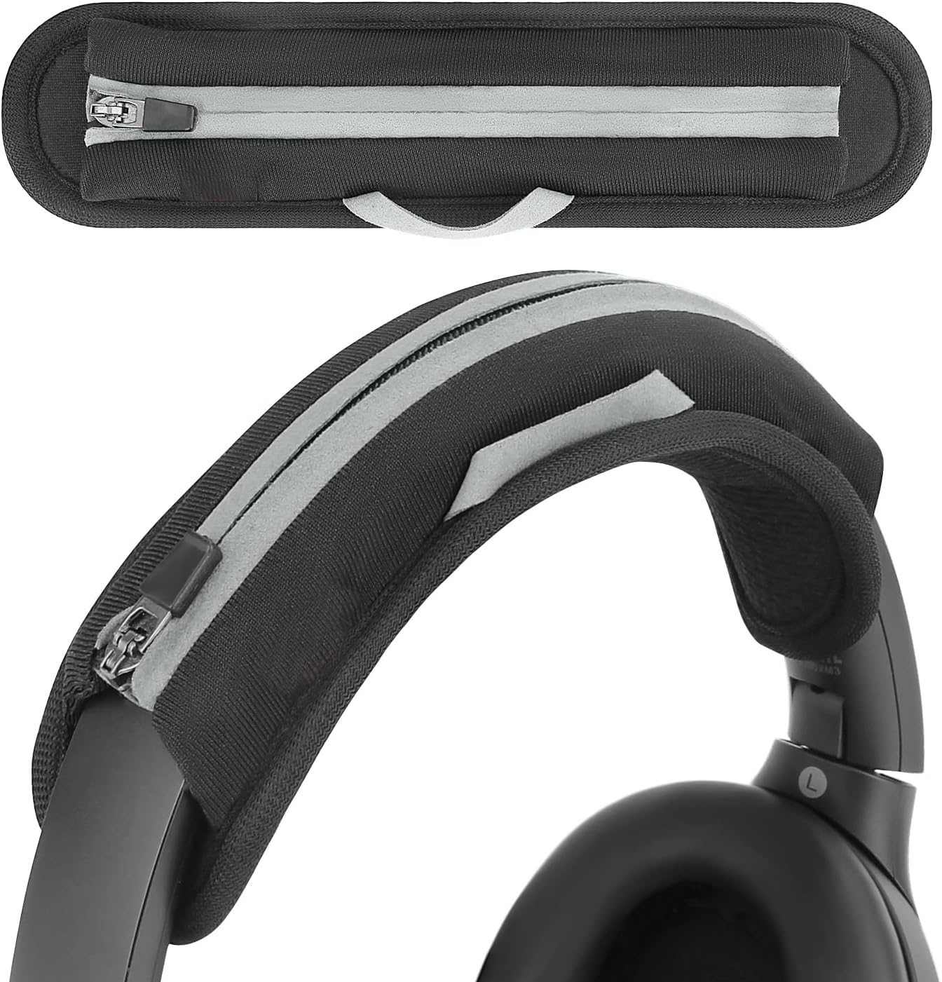 Meyaar Universal Replacement Headphone Headband Case, Headband Cushion Pad Cover Compatible with Boat, Boult, Sony, Bose, Beats, JBL Headphones, Leather Fabric Head Band Cover (Black)-image-30