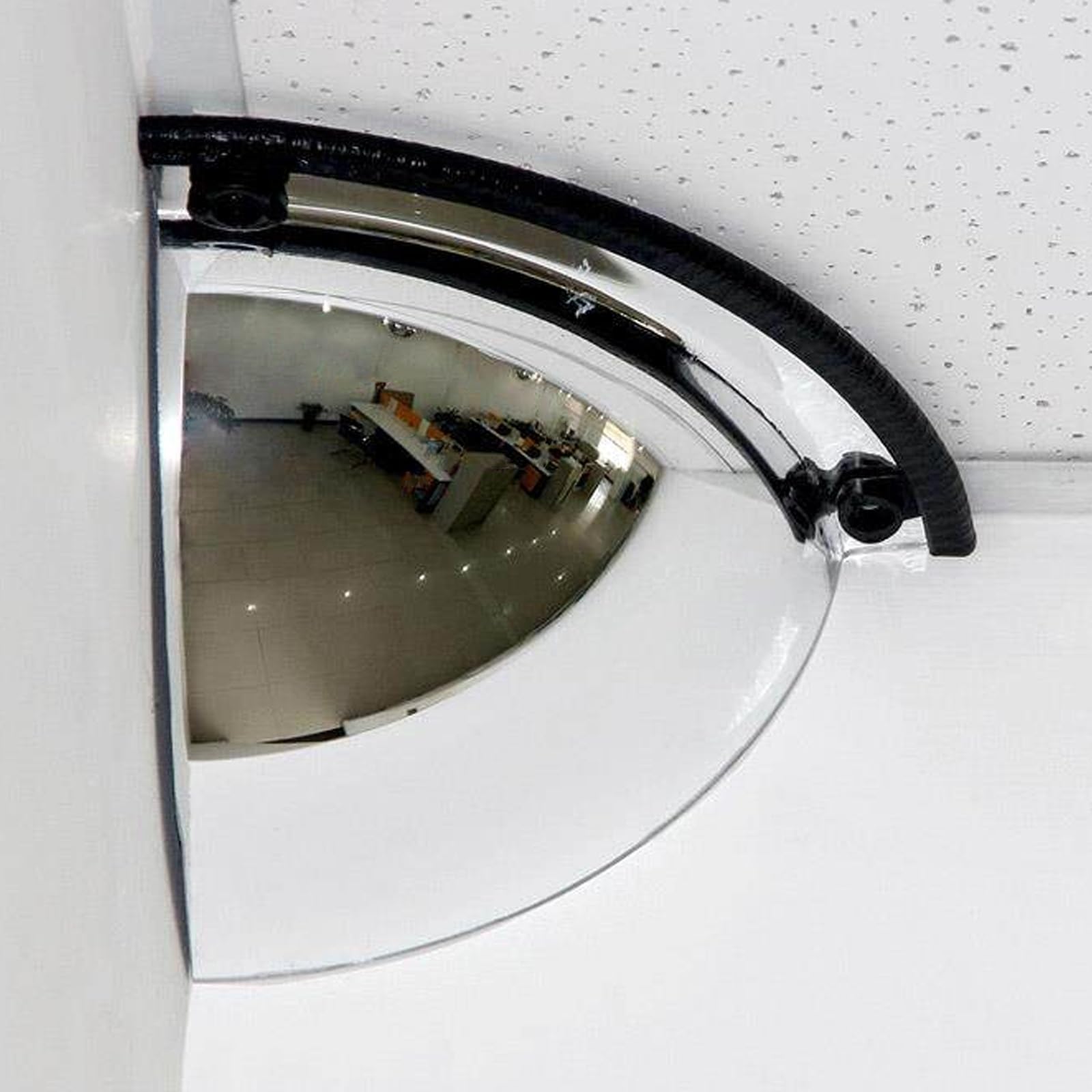 Lustro Zabezpieczające Kopułkowe 1/8 Cala, Akrylowe Lustro Wypukłe, Lustro Narożne 90° Z Plastikową Tylną Ścianką Do Eliminacji Martwego Pola W Magazynach Detalicznych(30cm/12in)