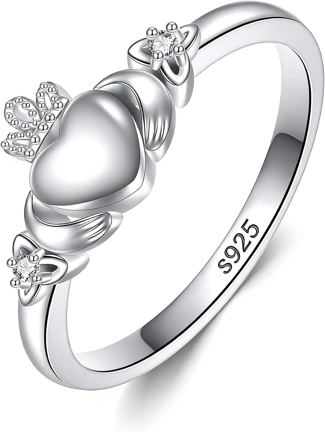 925 Sterling Silver Claddagh Ring/Celtic Knot Ring for Women, Irish Wedding Rings, Celtic Knot Irish Jewelry for Women