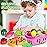 Shemira 100 PCS Cutting Play Food Toy for Kids Kitchen, Pretend Food Toys for Toddlers, Play Kitchen Toys Accessories with 2 Baskets, for 3 4 5 Years Old Boys Girls, Pink