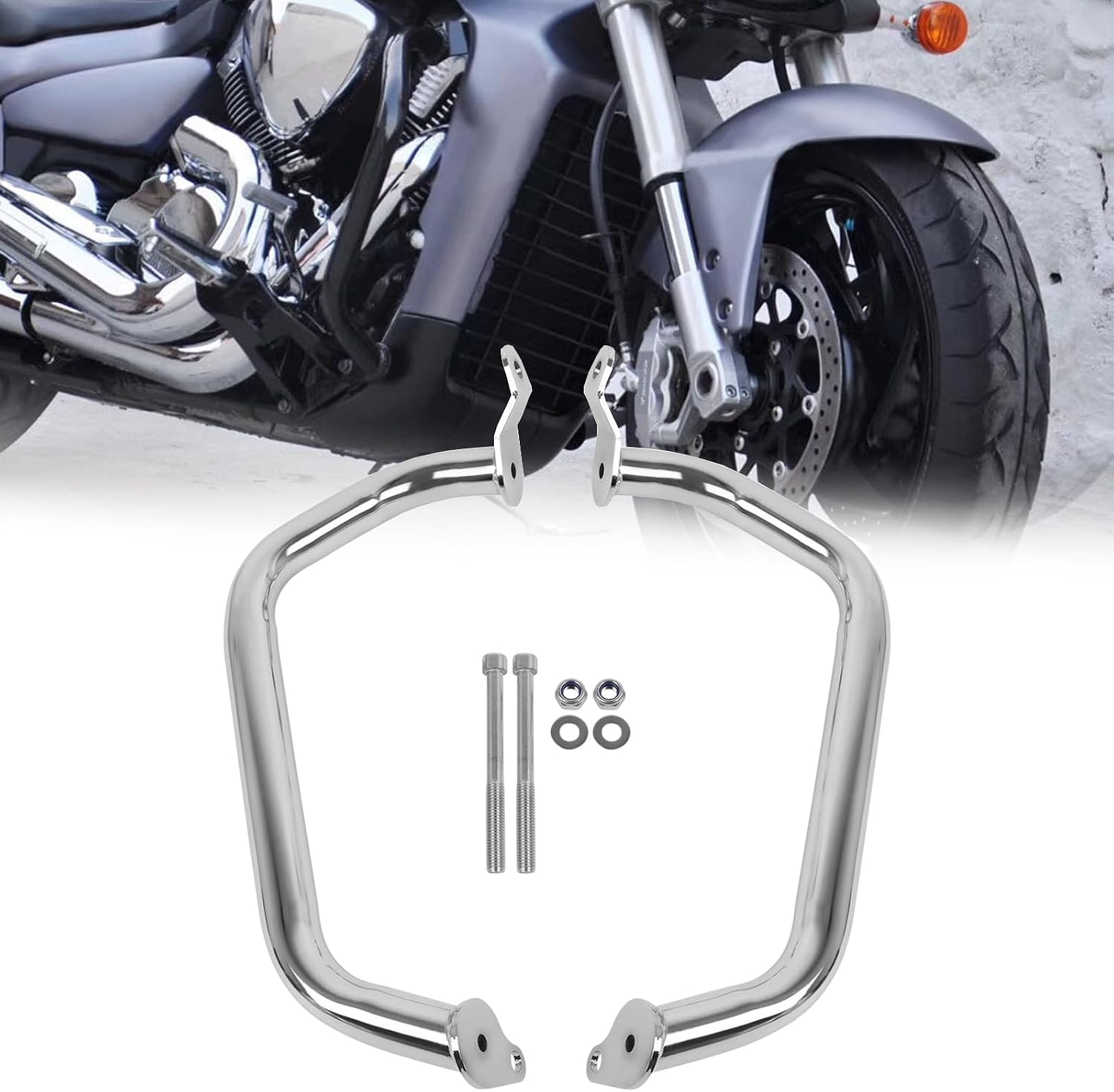 Engine Guard Highway Crash Bar Protector Replacement for Suzuki Boulevard M109R Limited Edition Boss M1800R VZR1800 2006-2024(Chrome)