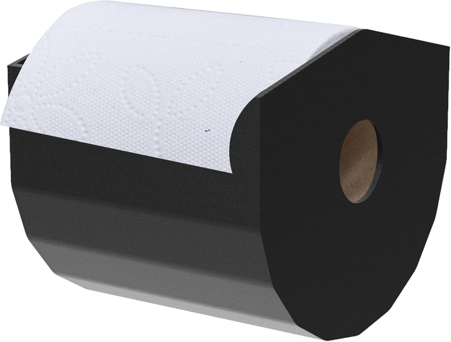 Pet-Proof Toilet Paper Holder Cover, Anti-Dog & Cat Protective Guard & TP Shield – Standard & Slim (Slim — Fits Rolls Up to 4.5" — Black)
