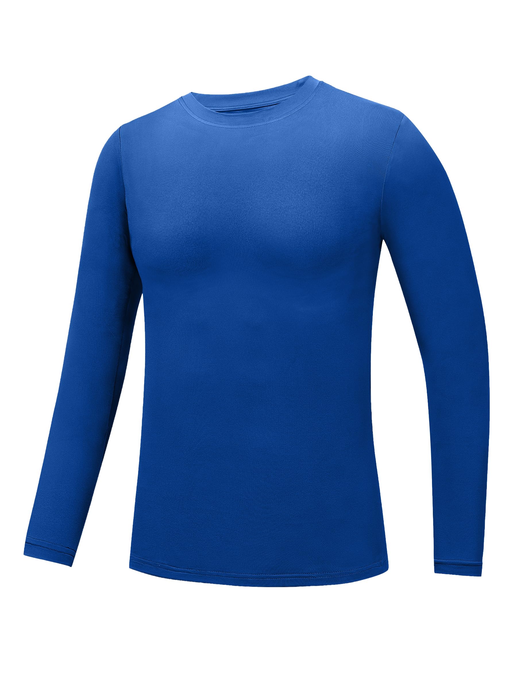 2T to Youth Boys Compression Shirt Toddler Kids Long Sleeve Baseball Football Undershirt Girls Quick Dry Athletic Base Layer(Royal Blue 5T)