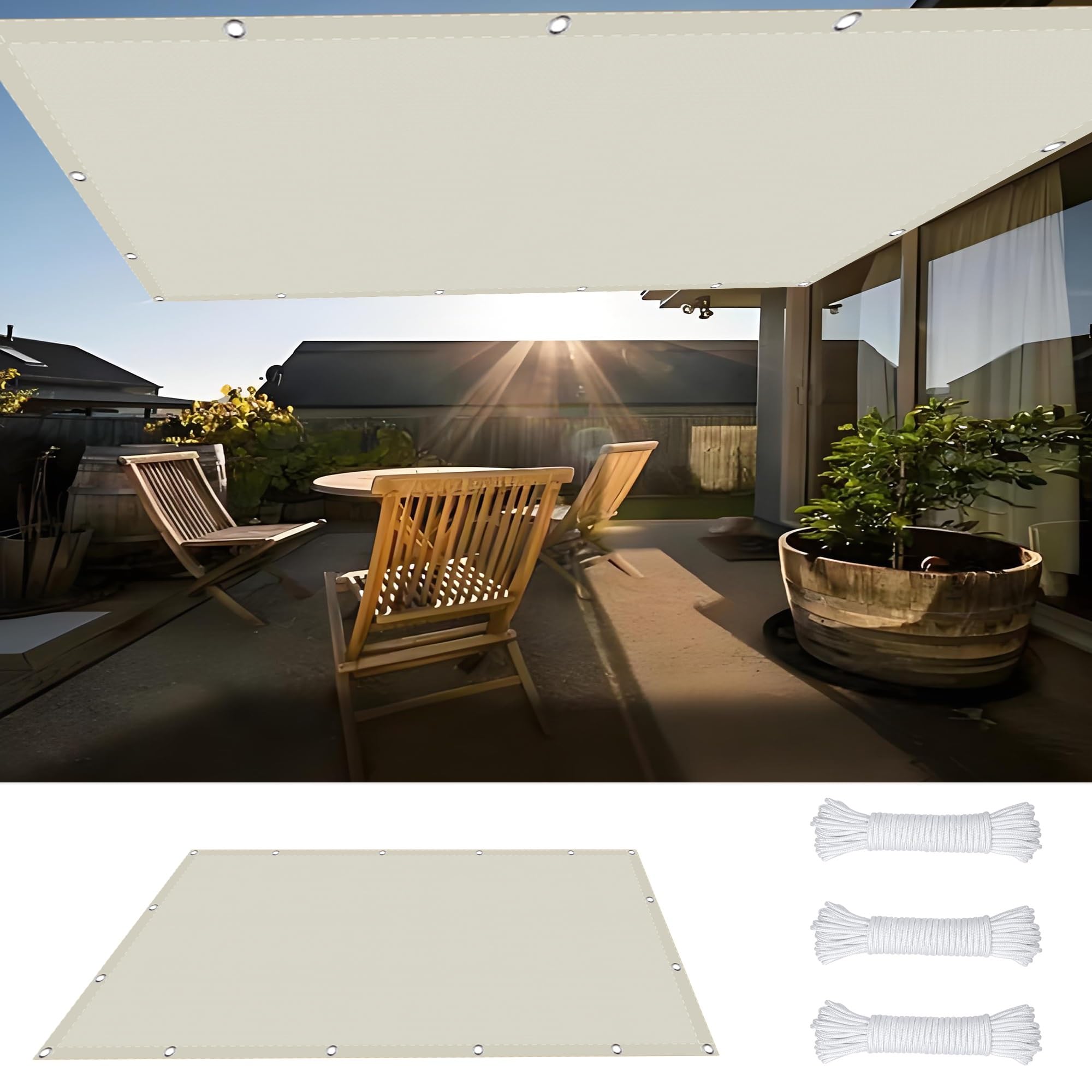 Voile d'ombrage anti-UV pour protéger le balcon de la chaleur