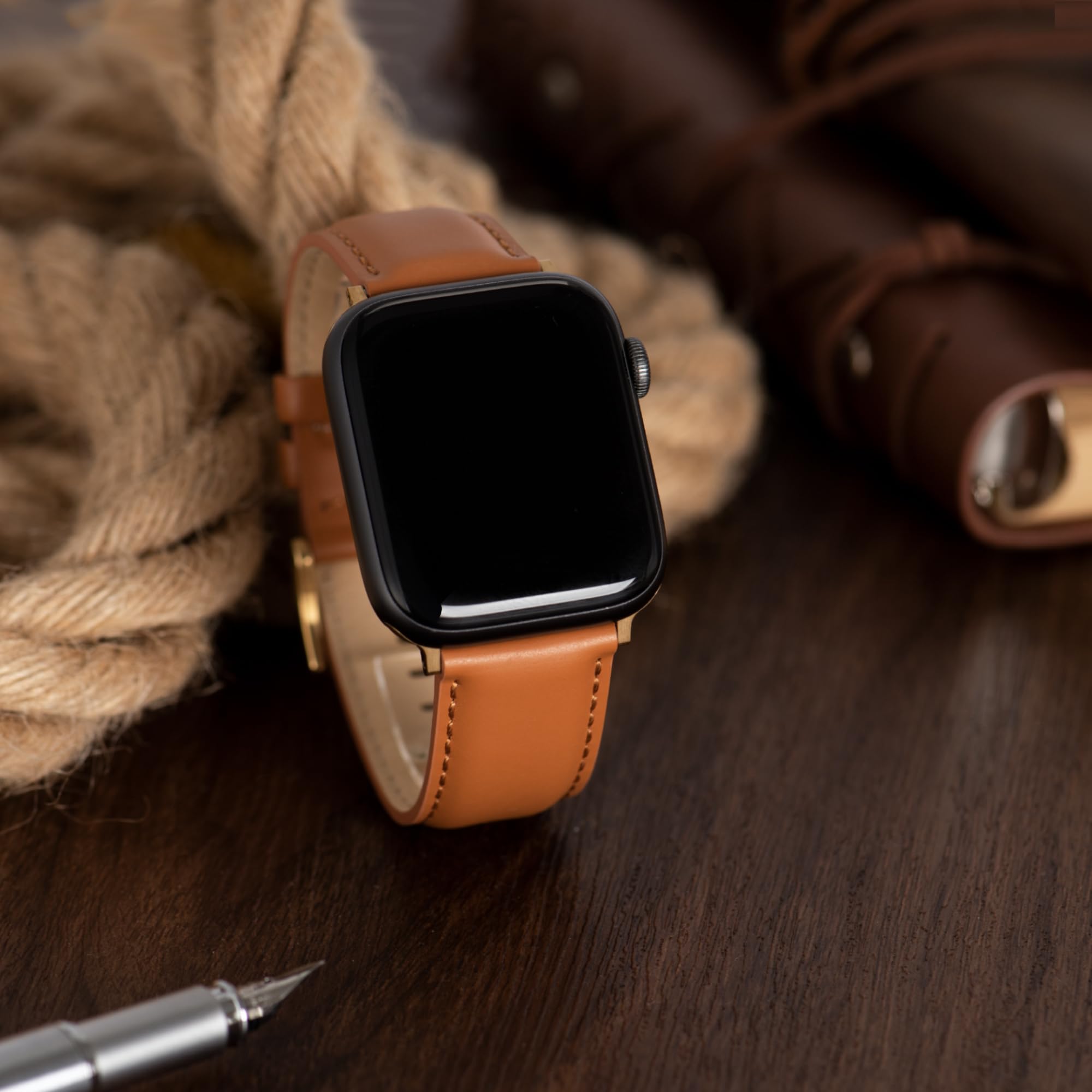 Cinturino Pelle Compatibile con Apple Watch 49mm 46mm 45mm 44mm 42mm 41mm 40mm 38mm, Elegante Cinturini Orologi Ricambio Vera Pelle per iWatch 11 10 9 8 7 6 5 4 3 2 1 Ultra3 2 1 SE3 2 1