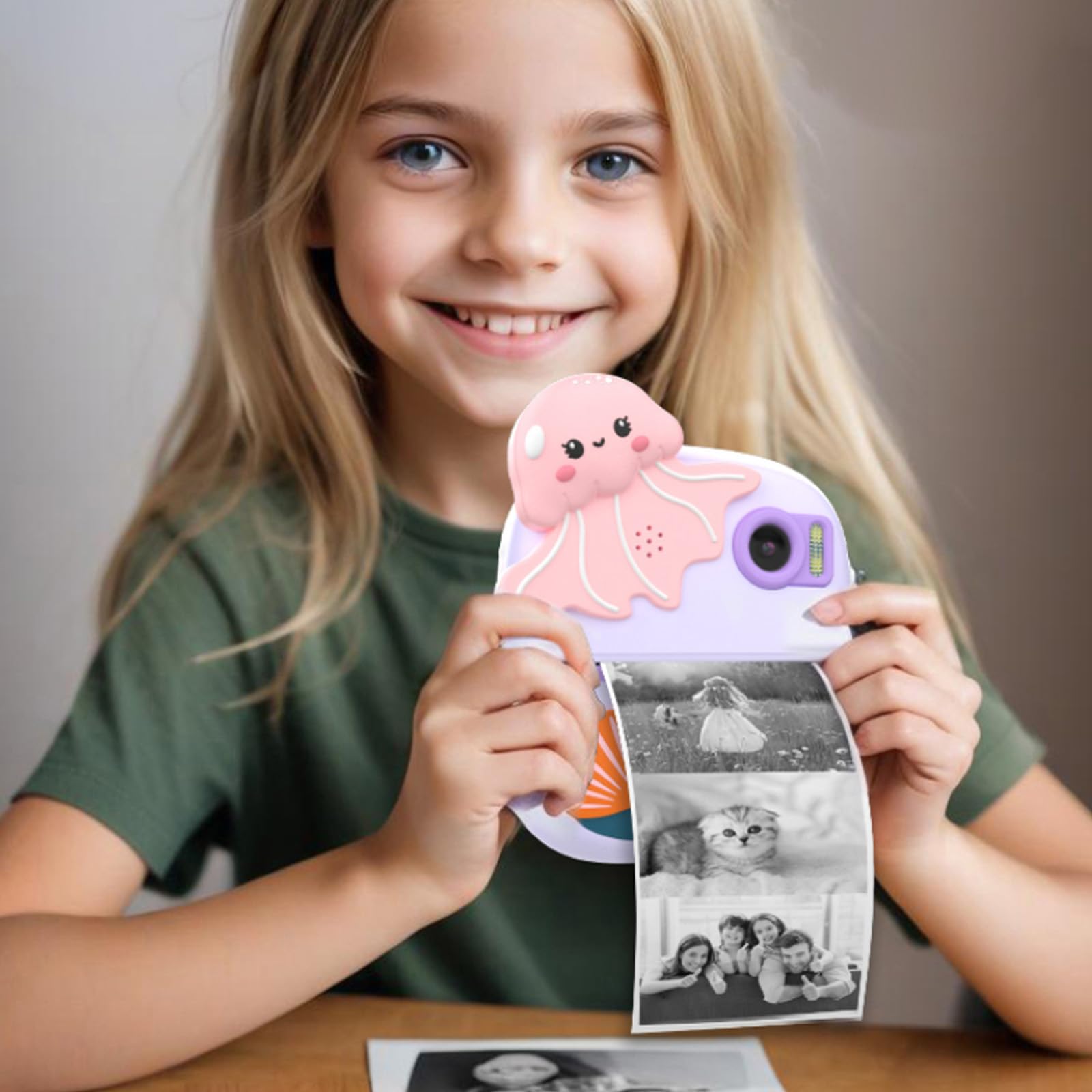 Macchina fotografica digitale per bambini per la fotografia Stampa Foto Bambini Piccola stampante 1080P Video Giocattolo educativo Stampa per bambini