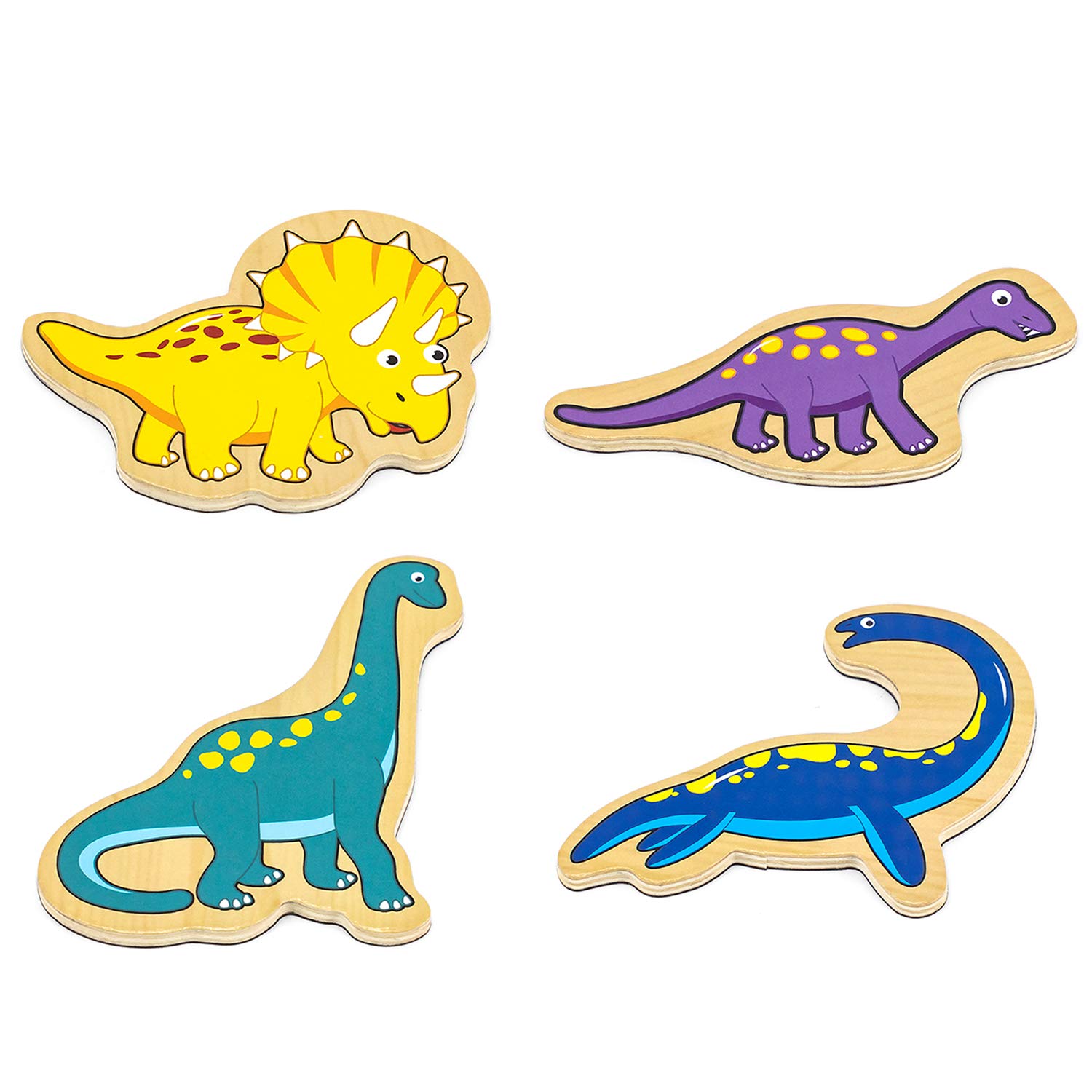 Viga Toys - 50289 - Wooden Magnetic Dinosaurs - 20 pieces, Multicolor, Small - Image 4