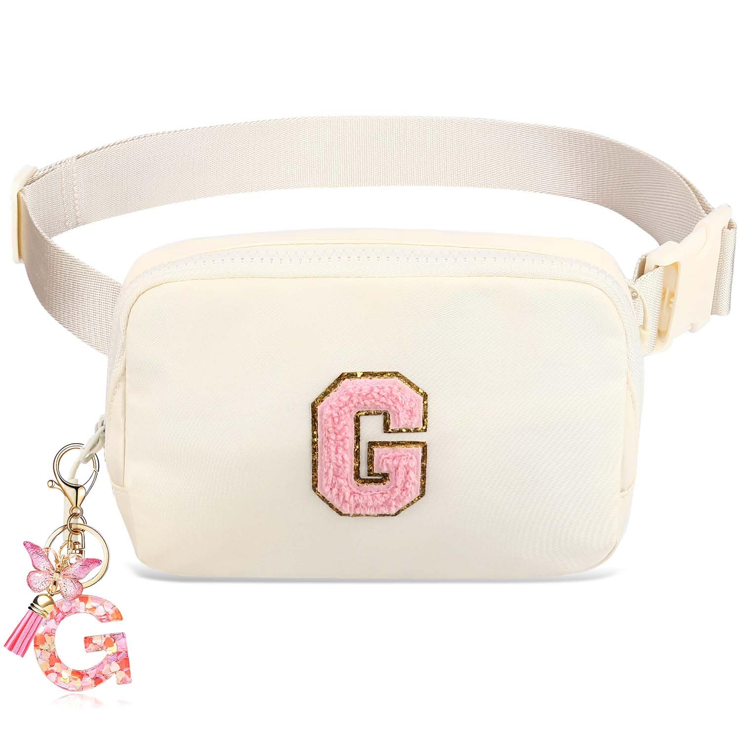 Gifts Girls Teens Kids - Birthday Gifts for Women, Personalized Gifts for Mom Freind Sister Teacher, Graduation GiftsInitial Crossbody Bag Belt Bag for Women G