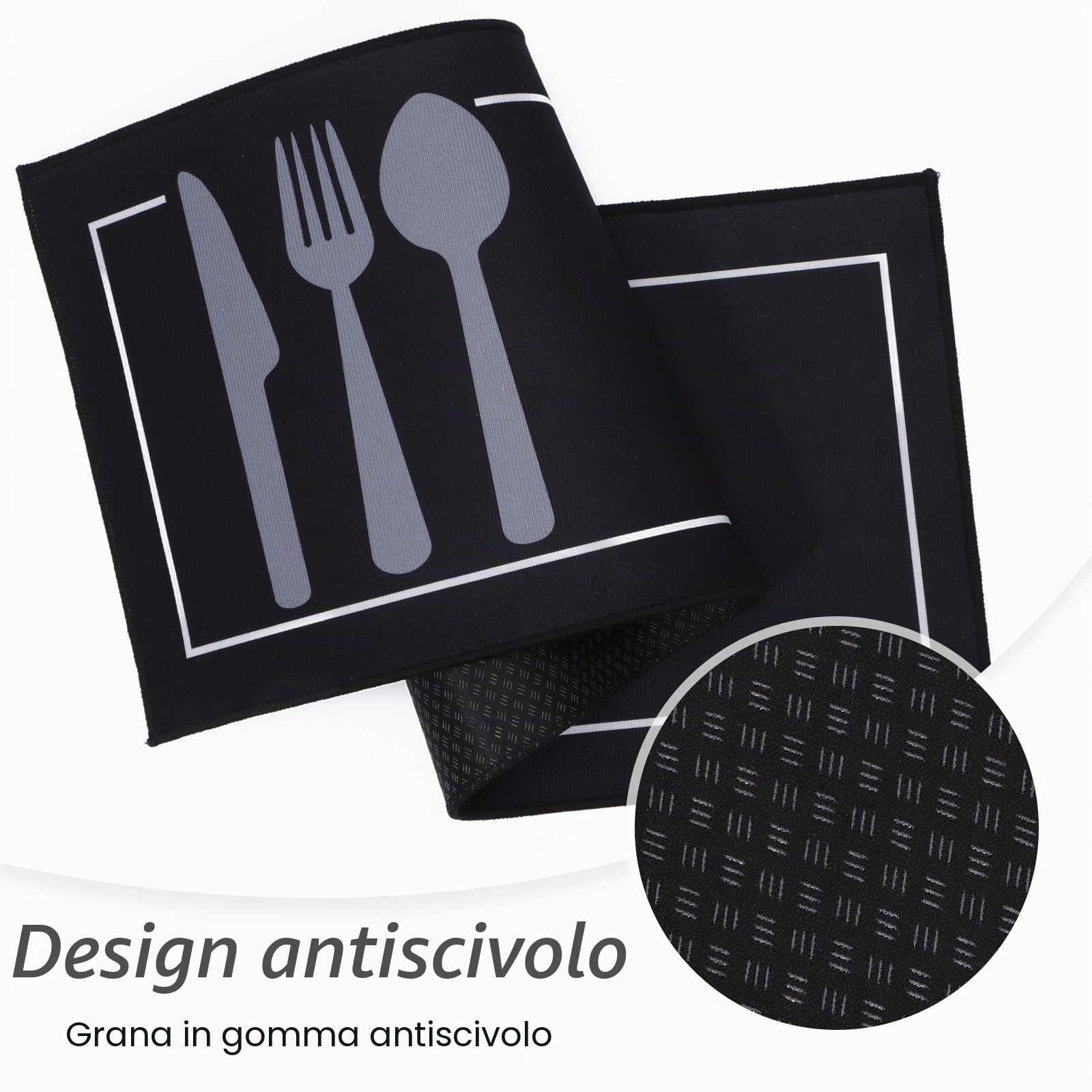 LHHMZ 2 Pezzi Tappeto Antiscivolo Lavabile, Tappetino per Cucina, Corridoio, Sala da Pranzo e Ingresso, 43x75cm + 43x120cm