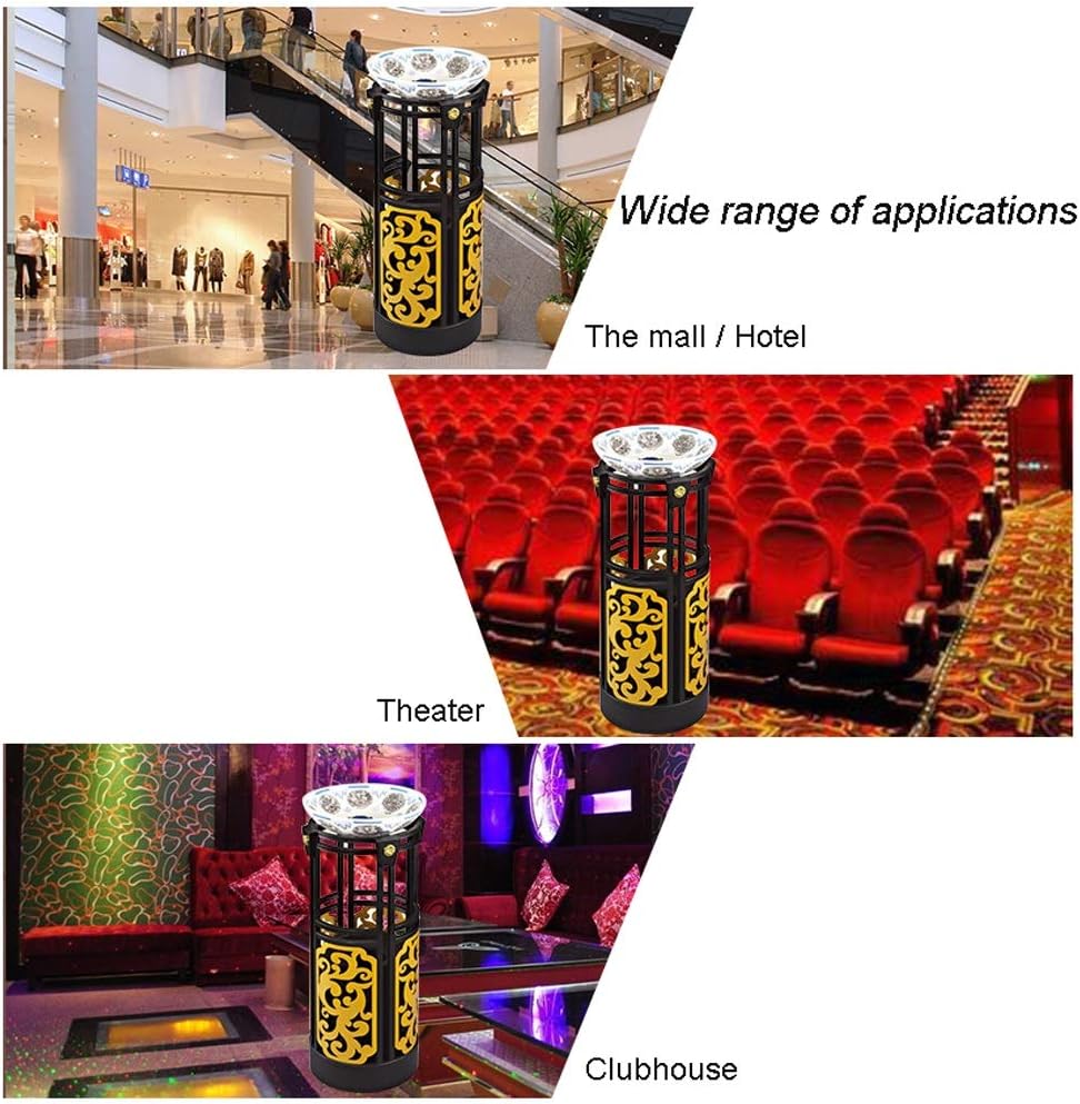 Waste Bins,Outdoor Ashtray Indoor and Outdoor Trash Cans Stainless Steel Trash Can Round with Ashtray Trash Can Retro for Hotel Mall Office Buildi(Black) Outdoor Recyclibin/B/a