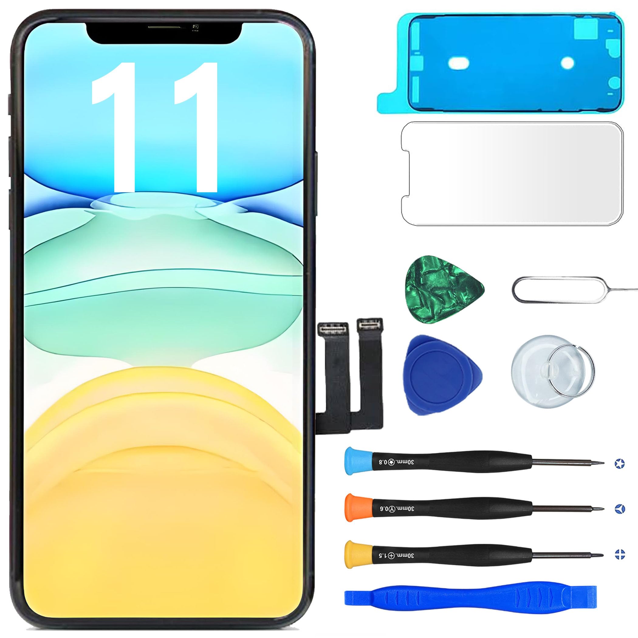 Écran de rechange iPhone 11 tactile LCD réparable avec outils et adhésif - 8
