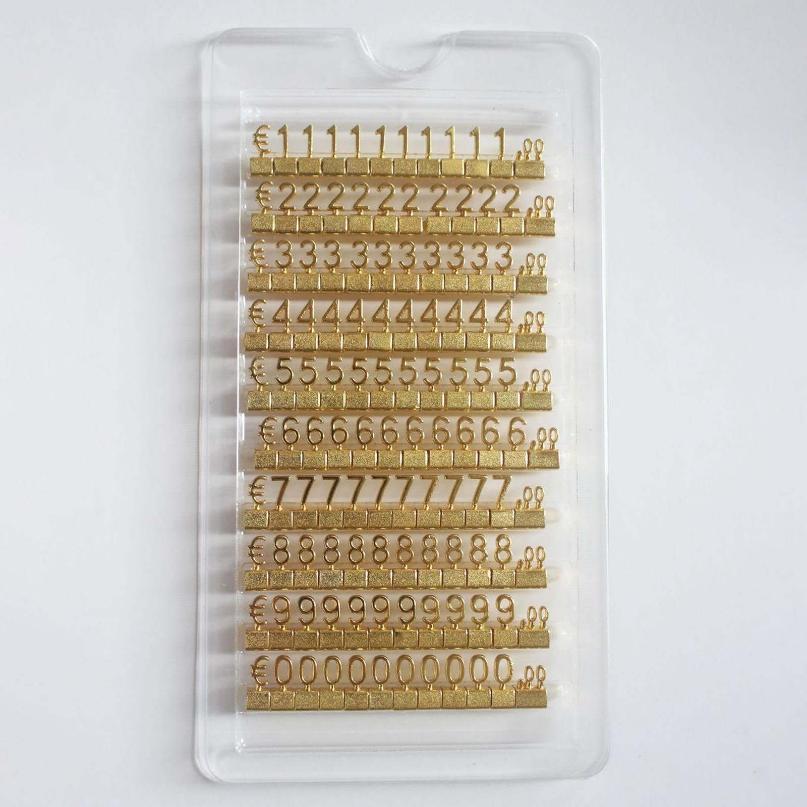 10 Stück Digitales Preisschild Cubes Preisdisplay Markierungsanhänger Kleidung Etikett Preismarker Preisetikett für Schmuckauslage Gefertigt Aus Legie, Golden