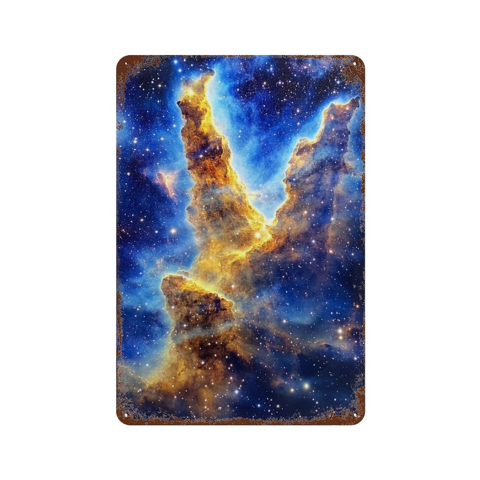 Stellar Nebula in Space Retro Metal Sign 11.8"x7.9", Classic Wall Plaque for Basement, Hobby Room And Garage Decor