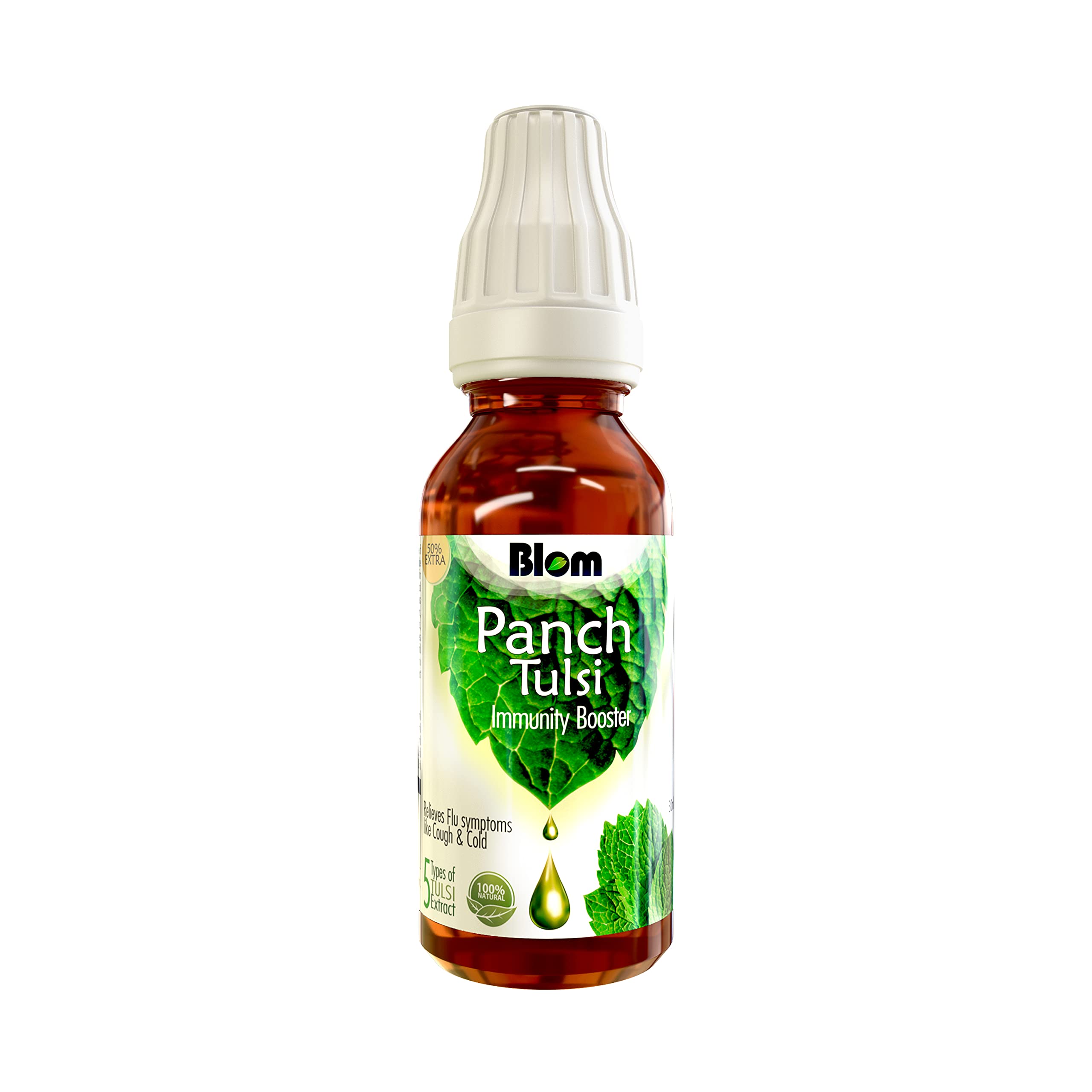 Blom – Pure & Natural Ayurvedic Panch Tulsi 30 ML. Concentrate from 5 types of Tulsi