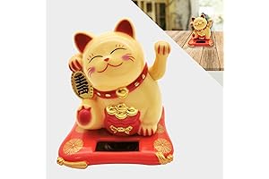 Lucky Cat Waving Arm Set Decor