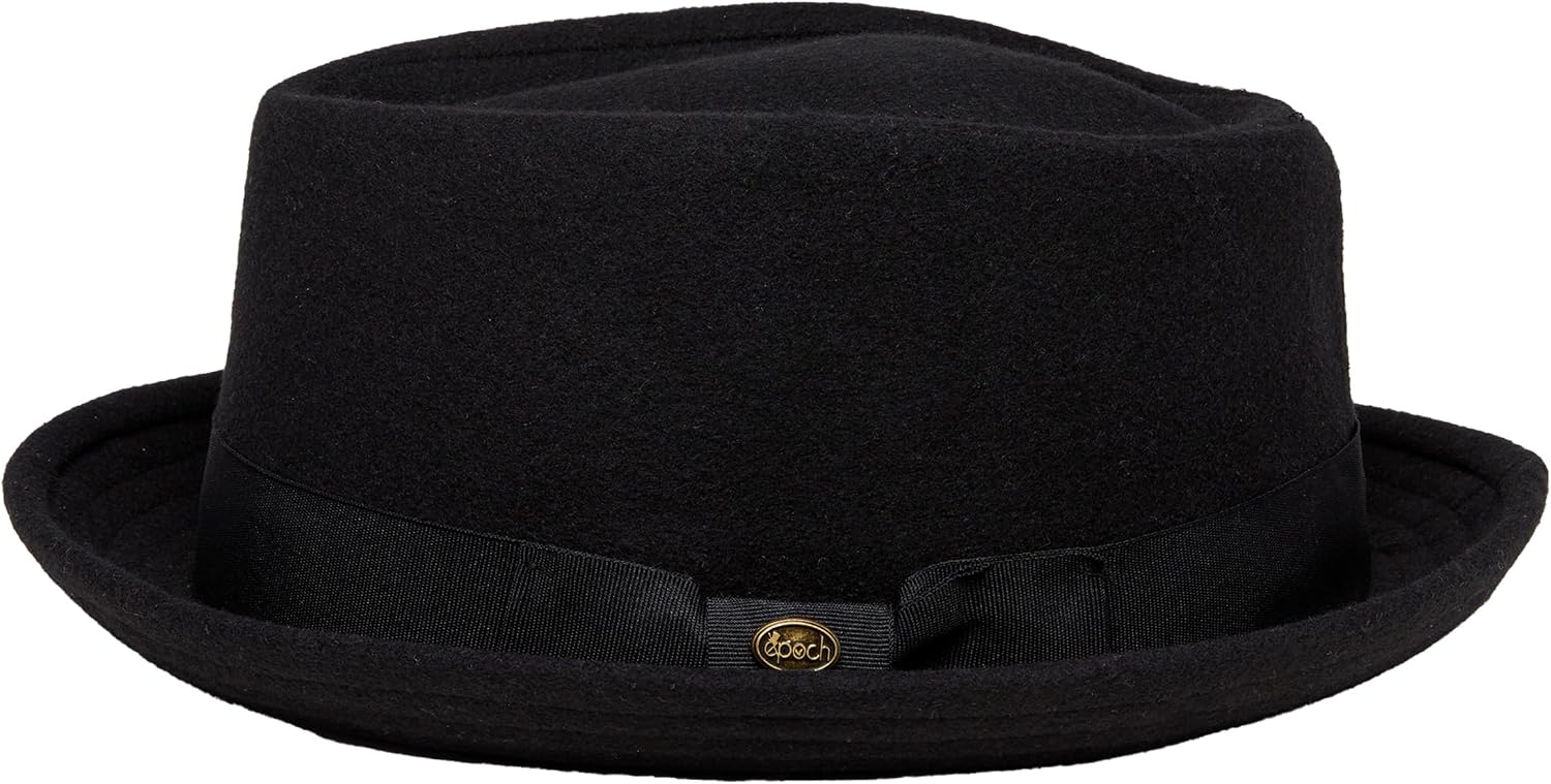 Funky Junque Porkpie Fedora Hats for Men – Classic Wool Blend Trilby Dress Hat, Short Brim Fedoras for Formal & Casual Wear