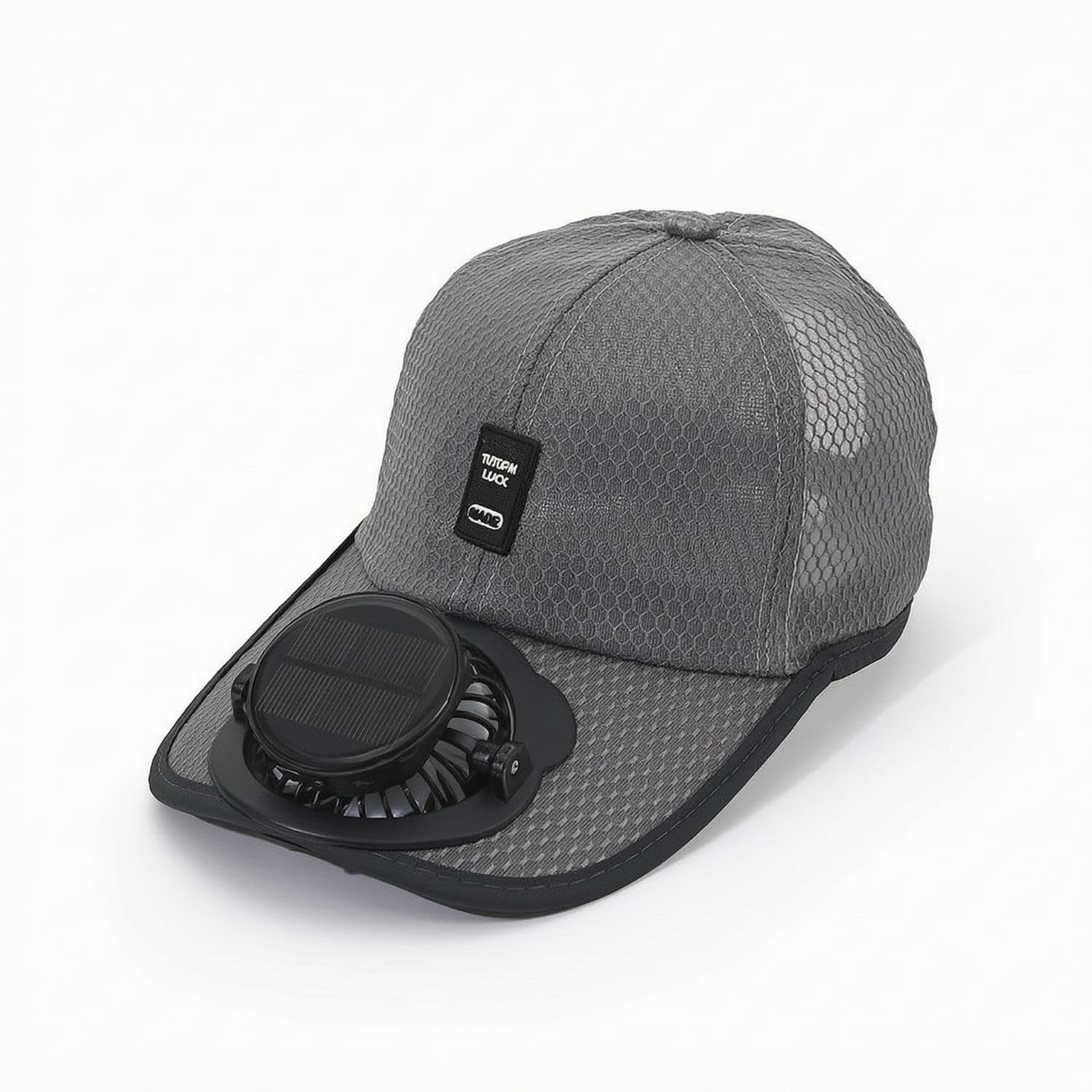UPF 50+ Baseball Cap with Fan Breathable Solar Fan Hat Ventilated Mesh for Fishing, Gardening, Travel, Beach, Dark Gray, Solar Fan Cap-picture-18