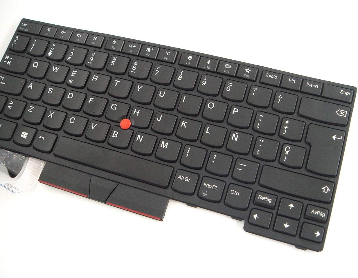Parts for Lenovo ThinkPad E480 E485 E490 E495 Keyboard Spanish Non-Backlit ES SPA Black 01YP330