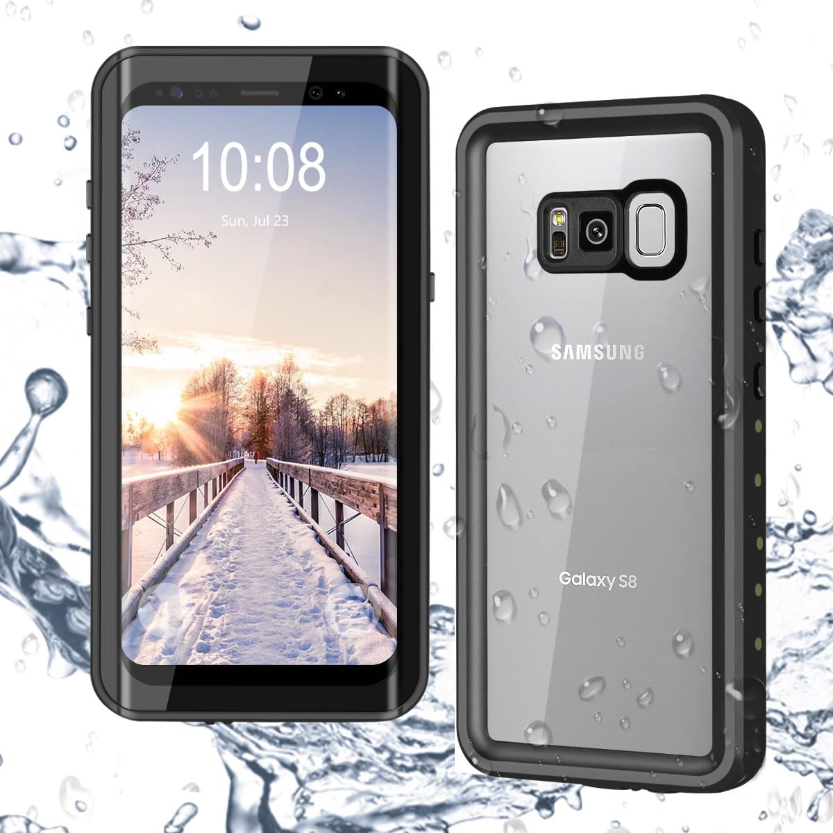YMCCOOLGalaxy S8 Waterproof Case, Full Protective Shock/Snow/Dirtproof With IP68 Certified Waterproof Case for Samsung Galaxy S8 5.8inch