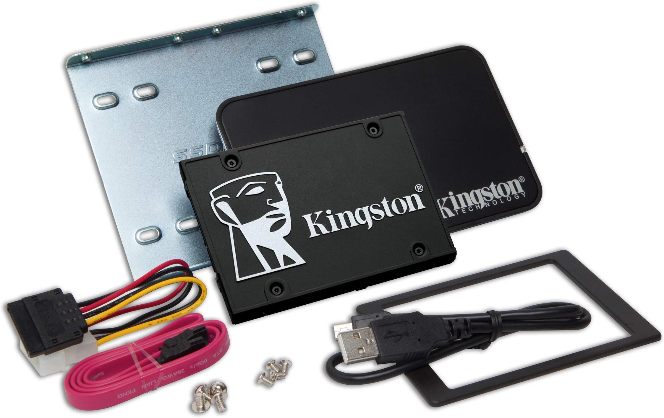 Kingston KC600 SSD SKC600B/1024G Internal SSD 2.5", SATA Rev 3.0, 3D TLC, XTS-AES 256-bit encryption - With upgrade kit