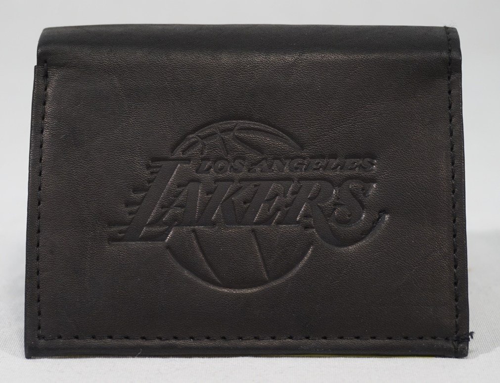 NBA Los Angeles Lakers Tri-Fold Leather Wallet, Black