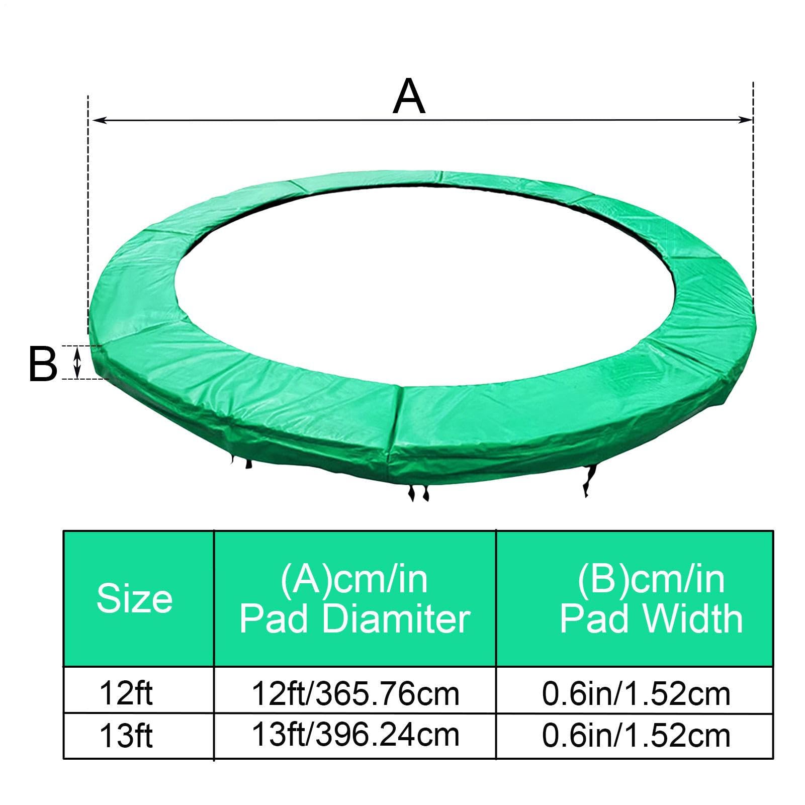 Alfombrilla protectora para trampolín | Alfombrilla de seguridad para trampolín con cubierta protectora de bordes | Sin agujero para, para piezas de repuesto resistentes a la intemperie para co