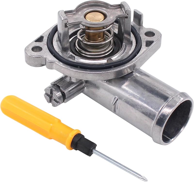 Carcaça da válvula termostática de alumínio MOTOKU 5184570AB para Chrysler, Dodge, Ram, Jeep e VW – 1 unidade