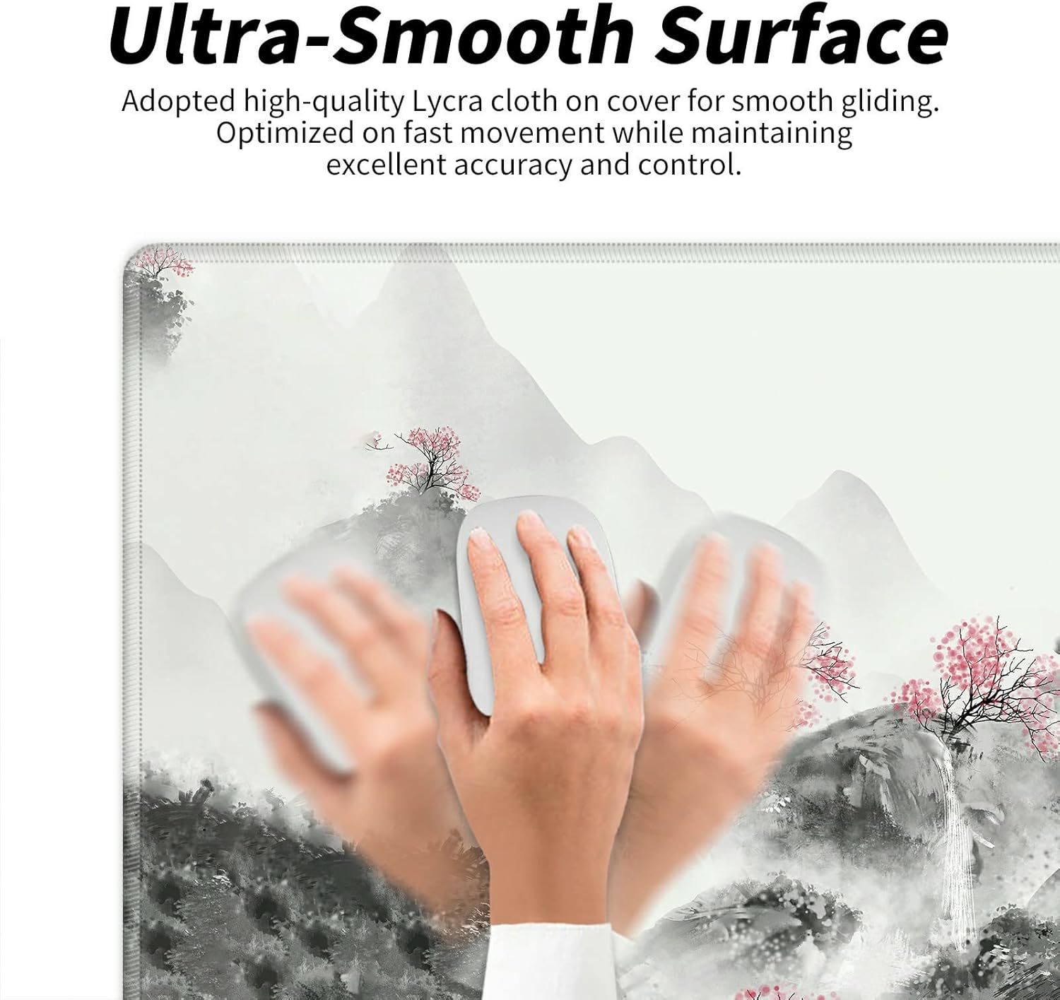 Keyboard Mouse Pad Set,Large Mouse Pad + Keyboard Wrist Rest + Mouse Wrist Rest + Coaster,4Pcs(31.5×11.8 in) XL Desk Mat，Ergonomic Memory Foam,Easy Typing Pain Relief,Japanese Cherry Blossom