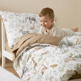 PHF 4 Piece Toddler Bedding Set, Ultra Soft Toddler Comforter Sets Inclu...