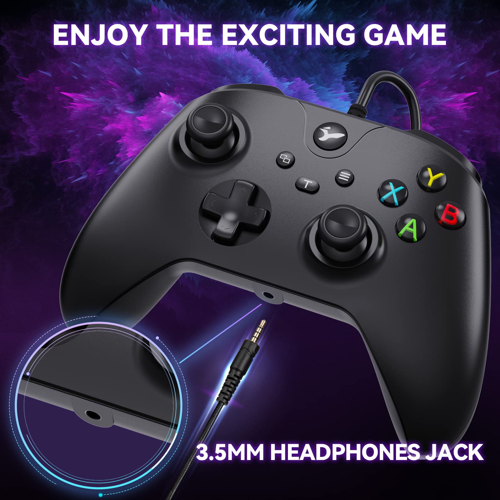 YCCTEAM Wired Controller for Xbox One,Wired Game Controller with Turbo