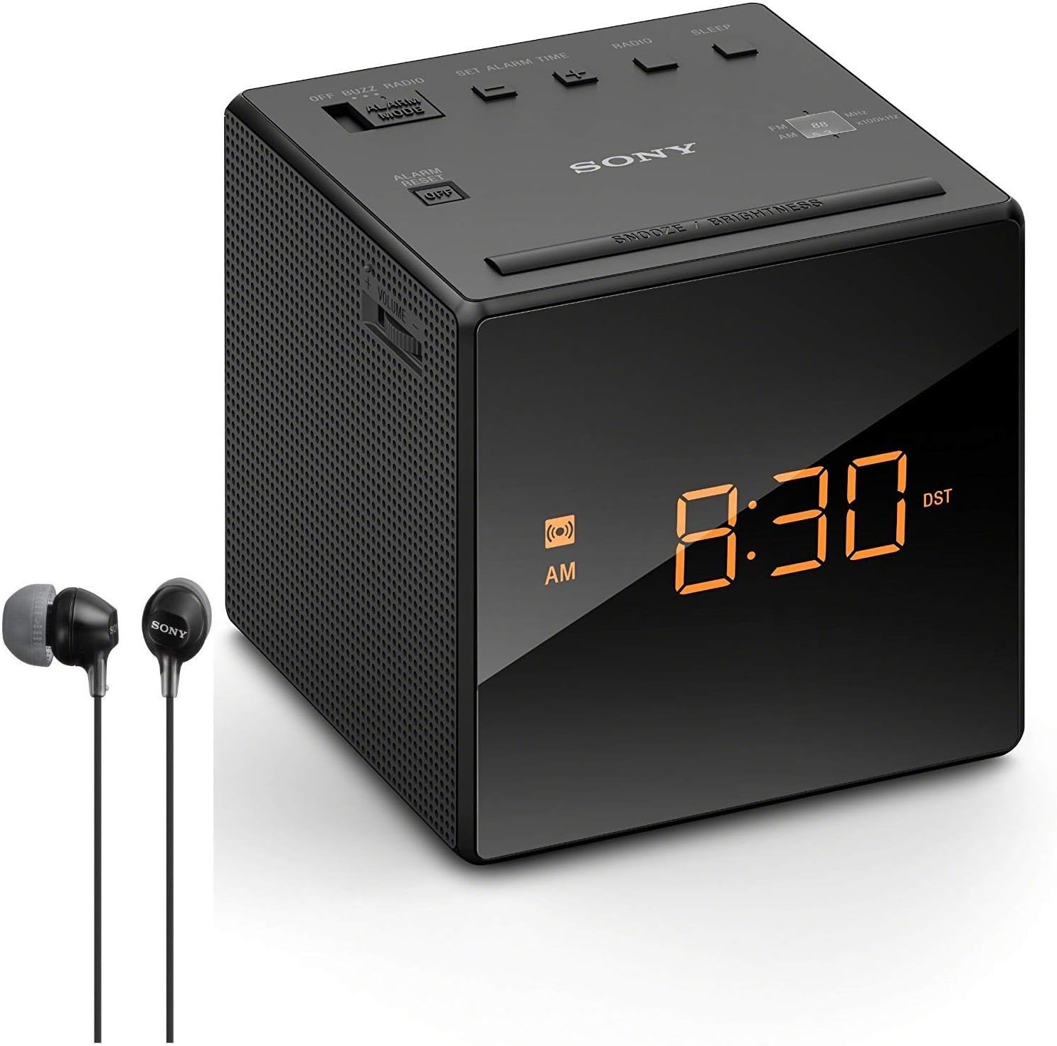 Sony ICFC1 Alarm Clock Radio LED Black MDREX15LP Black