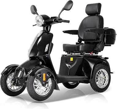 Fastest Mobility Scooter with Four Wheels for Adults Seniors, Red 800W