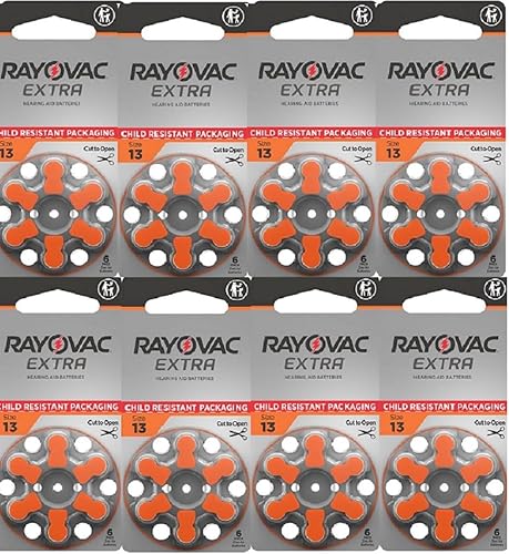 RAYOVAC - (48 unidades) L13ZA-48ZM 1.45V 13 Batería para audífonos