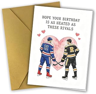 The Hockey Romance Birthday Card