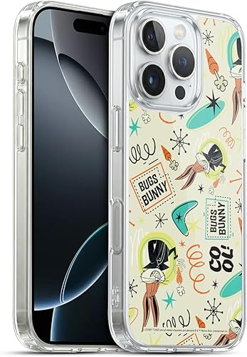 Miniatura 181 de Head Case Designs Funda de gel suave con licencia oficial de Looney Tunes Retro Bugs Bunny compatible con Apple iPhone 11 Pro Max Retro,Blanco y