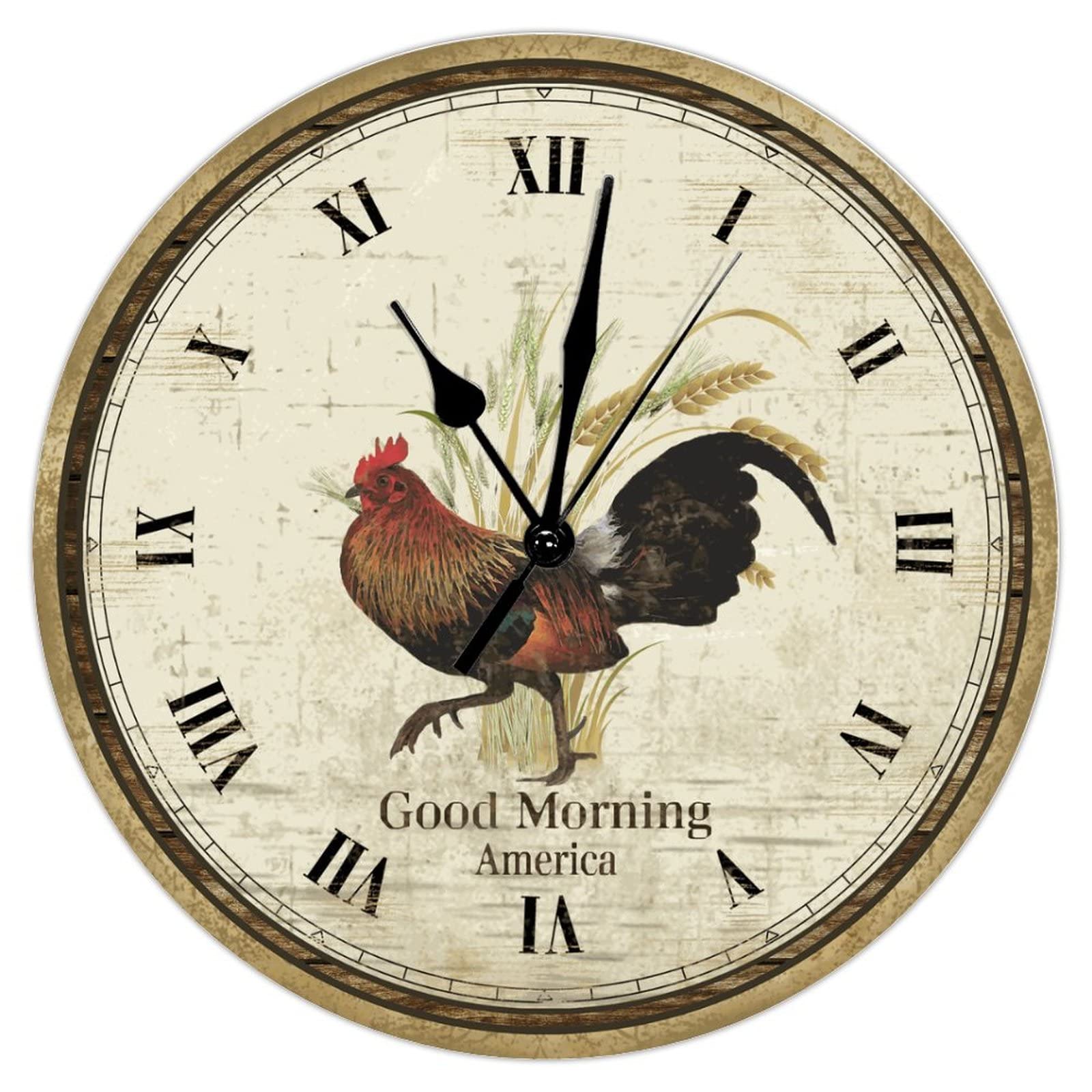 Horloge murale silencieuse en bois sans tic-tac pour salon apaisant